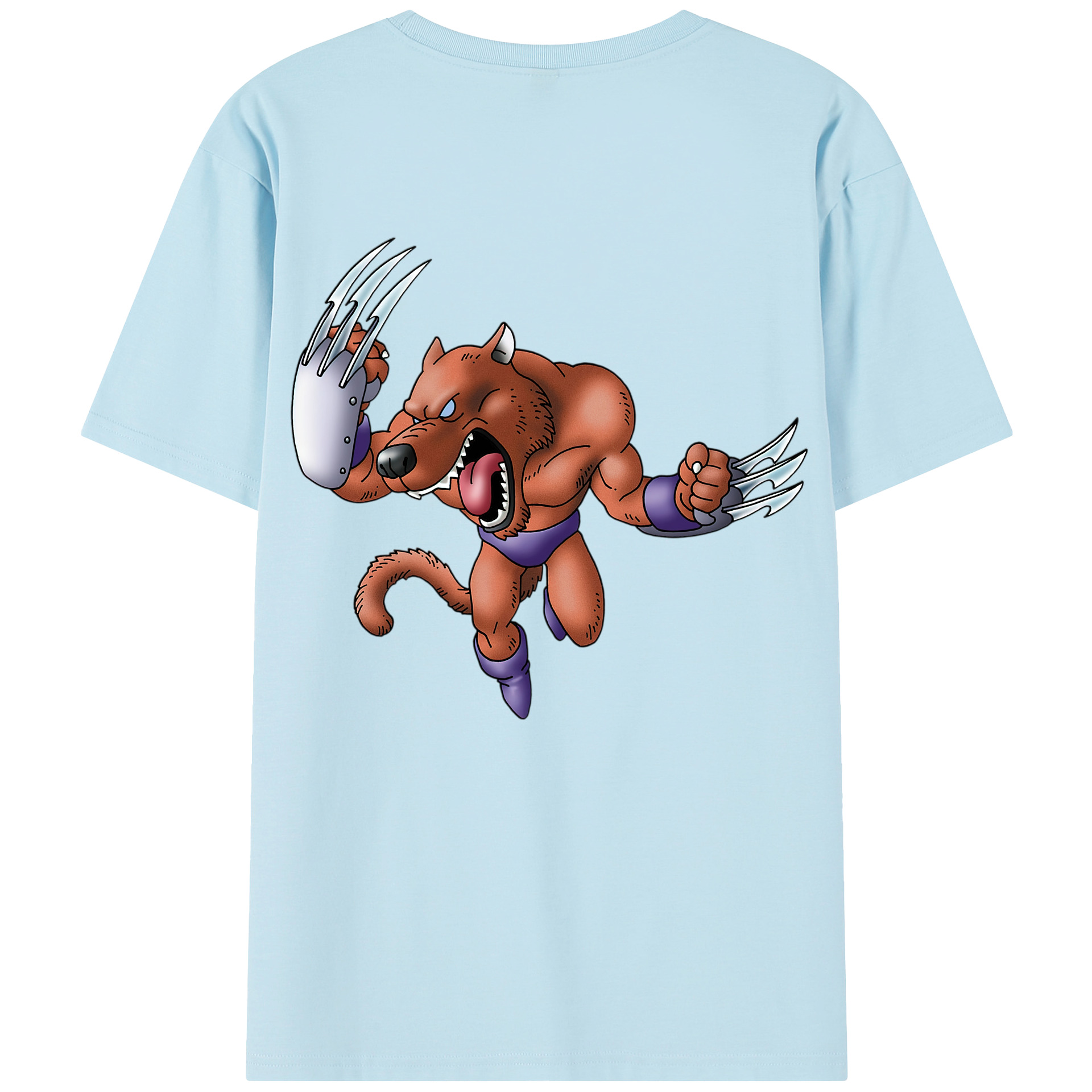 （画像用） ドラゴンクエスト Doragon Kuesuto Dragon Quest 綿100％半袖Tシャツ（背面プリント）